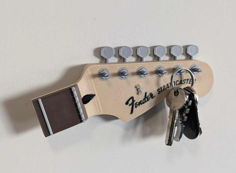 Guitar Key Hanger — 3D printed by Moon Studio 3D
